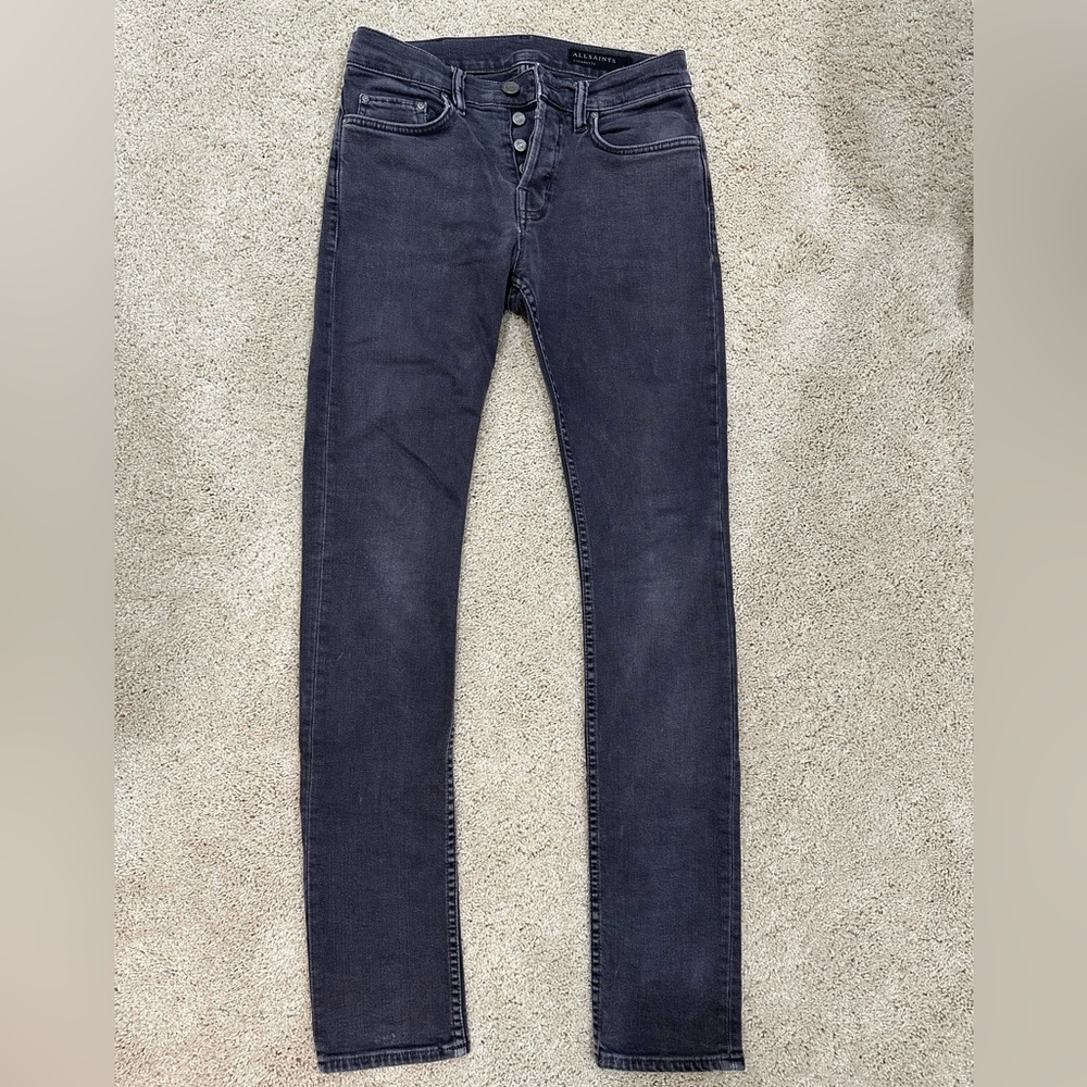 All Saints Cigarette Skinny Jeans Size 28 Washed Black